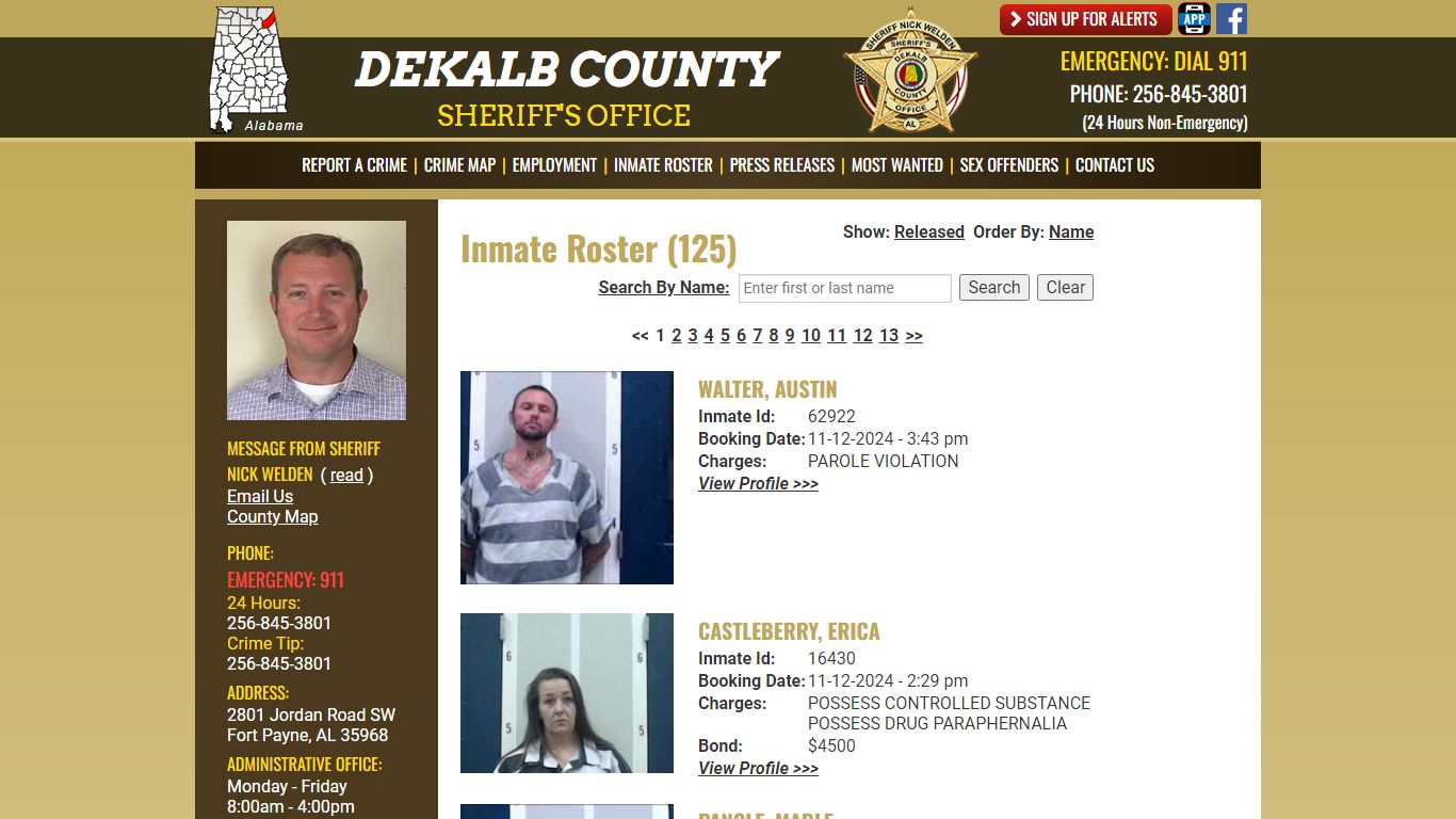 Inmate Roster - Current Inmates Booking Date Descending - DeKalb County ...